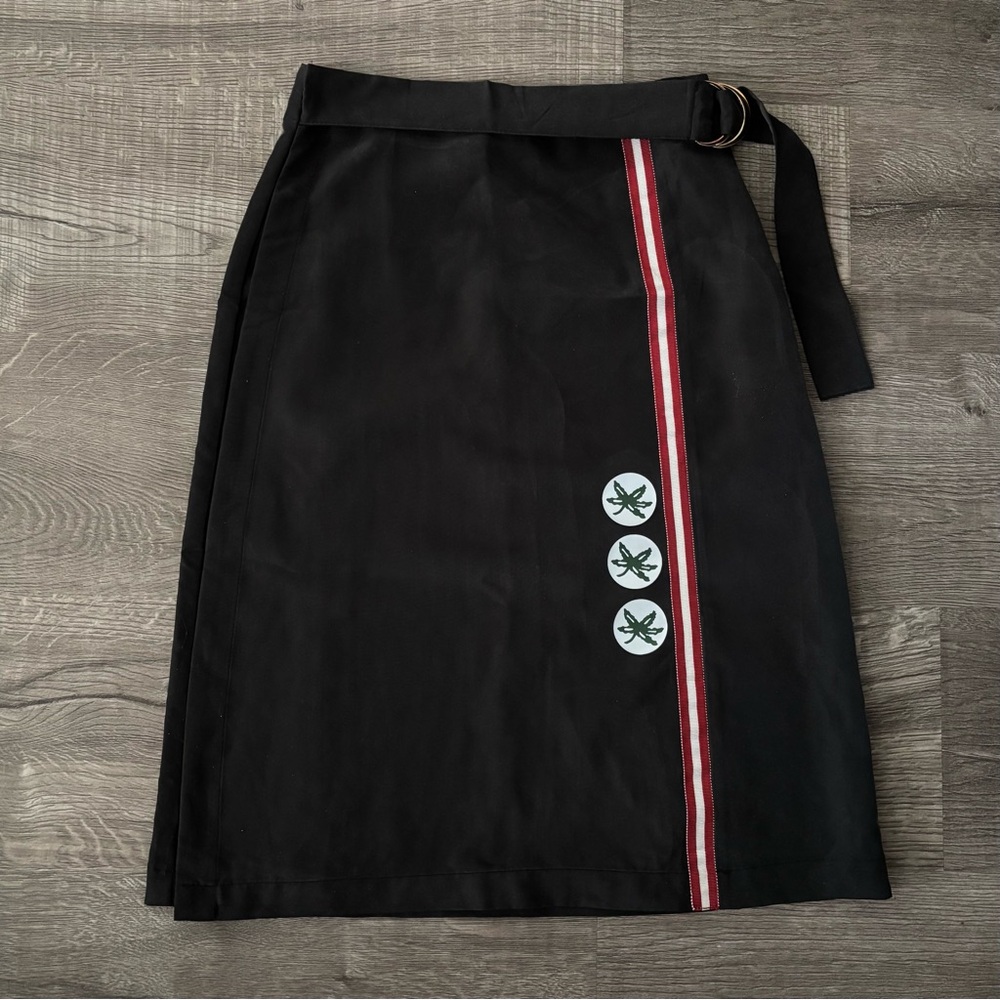 ⭕️🏈🏟️ Ohio State Buckeye Black Midi Skirt